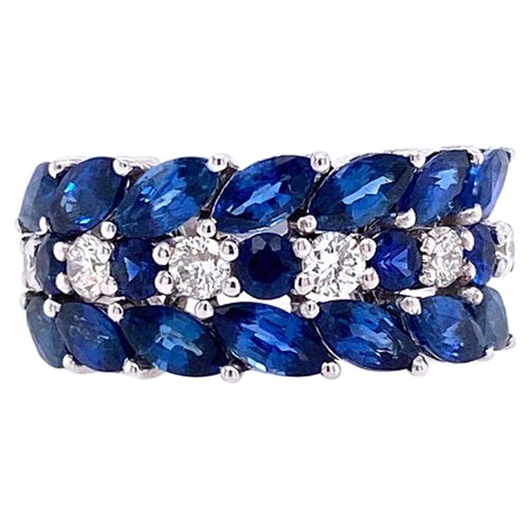 Ruchi New York Blue Sapphire and Diamond Ring
