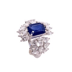 Ruchi New York Blue Sapphire & Diamond Cocktail Ring