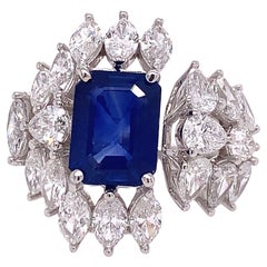 Ruchi New York Blue Sapphire & Diamond Cocktail Ring