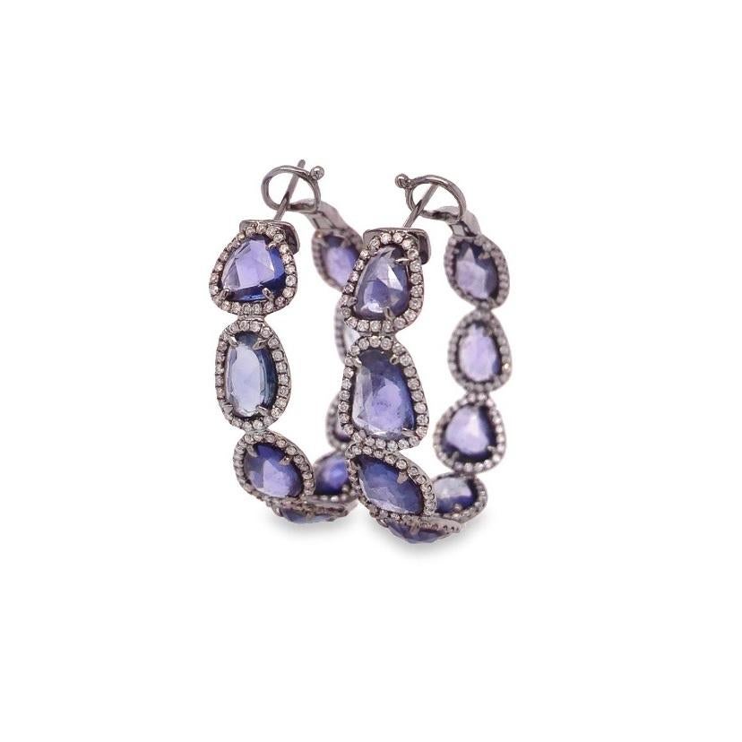 18K Schwarz Rhodium Gold
Blauer Saphir - 15.32 Karat
Diamanten-1,78 Karat
Alle Diamanten sind G- H/SI