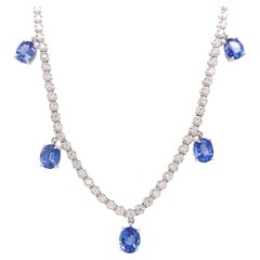 Ruchi New York Blue Sapphire & Diamond Necklace