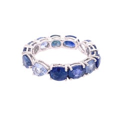 Ruchi New York Blue Sapphire Ombre Eternity Band