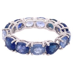 Ruchi New York Blue Sapphire Ombre Eternity Band