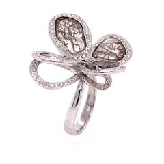 RUCHI Sliced Diamond & Brilliant Diamond White Gold Butterfly Cocktail Ring
