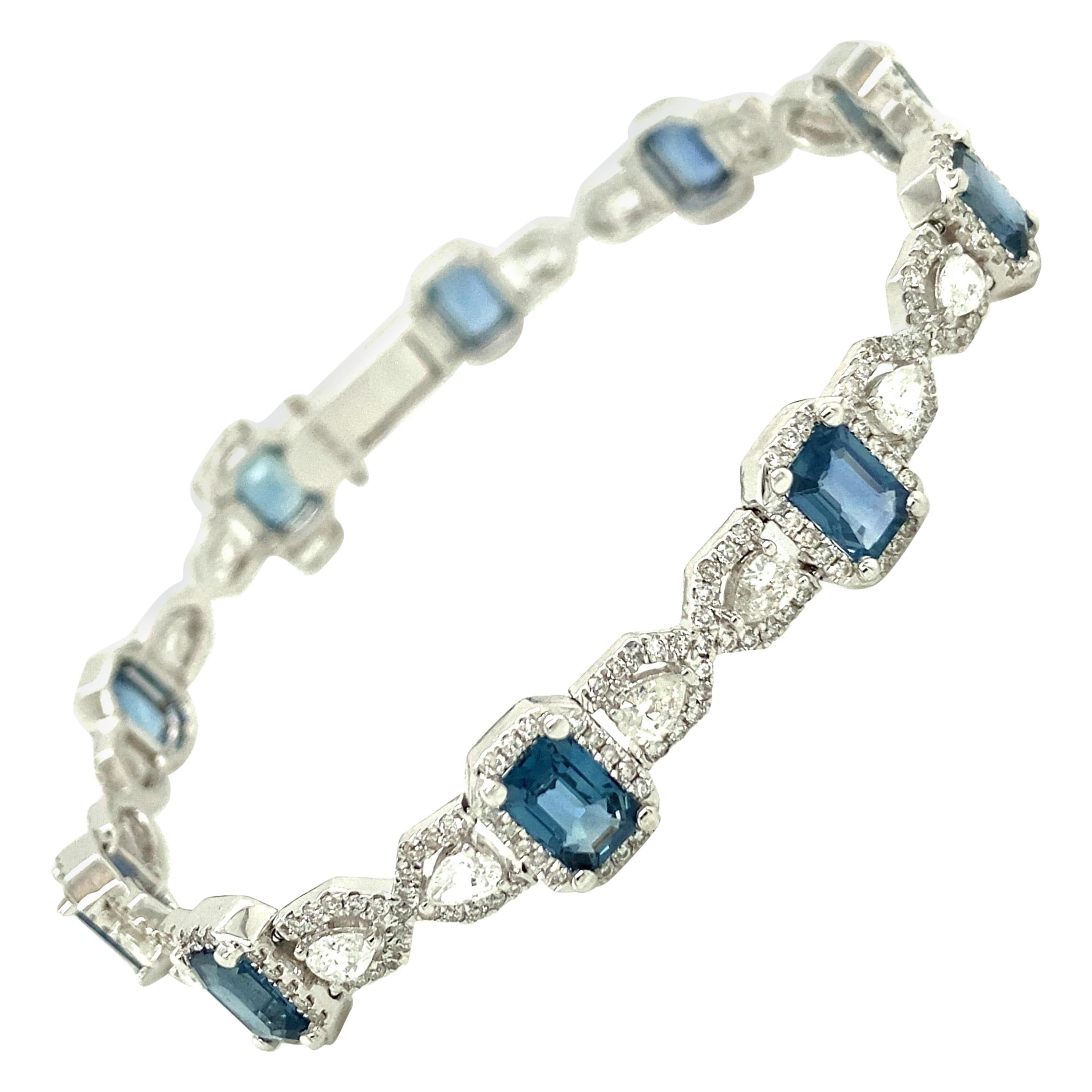 Ruchi New York Diamond and Blue Sapphire Bracelet