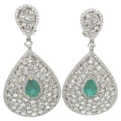 Ruchi New York Diamond and Emerald Earrings