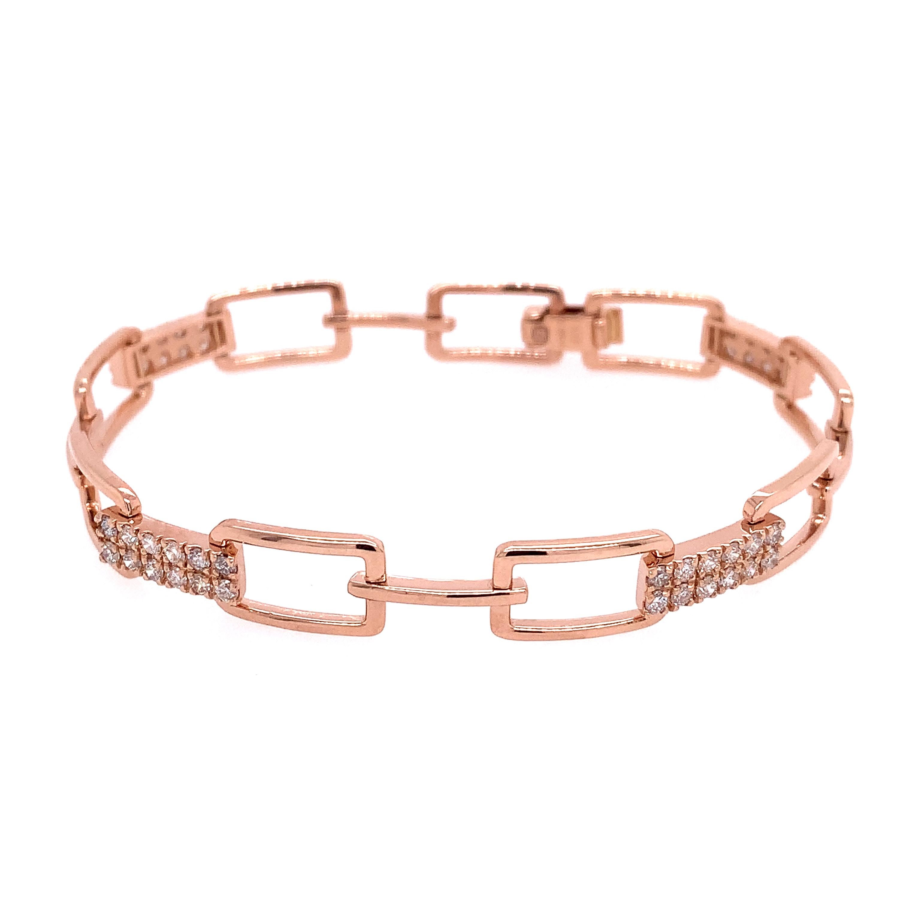 rose gold rope bracelet