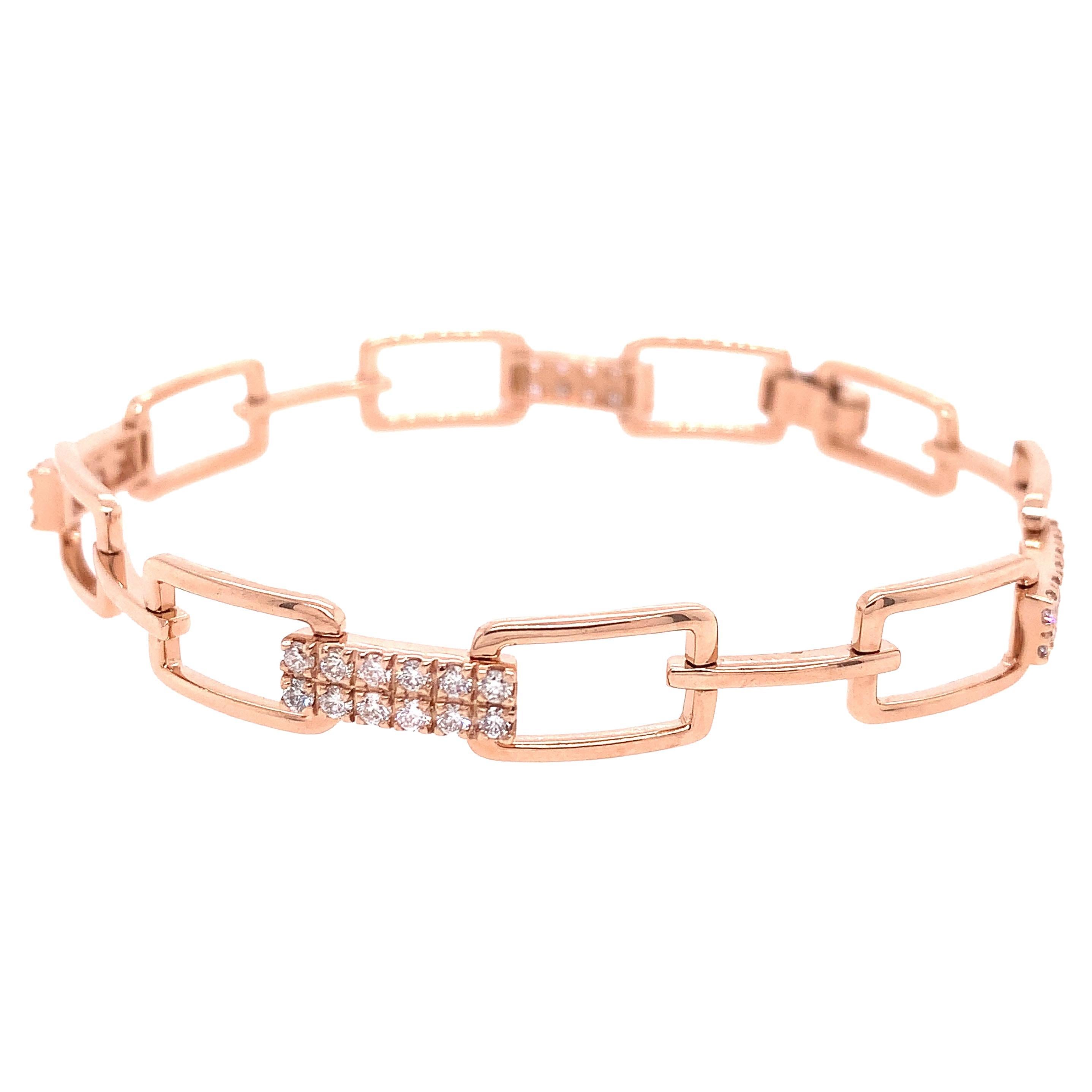 RUCHI Gliederarmband aus Roségold mit Brillanten und Diamanten