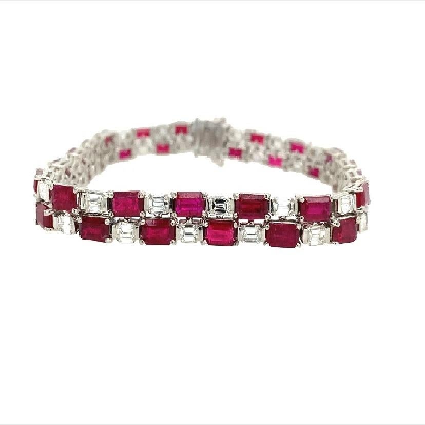 Ruchi New York Diamant- und Rubin-Armband Damen
