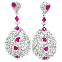 Ruchi New York Diamond and Ruby Earrings