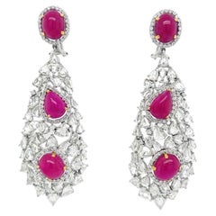 Ruchi New York Diamond and Ruby Earrings
