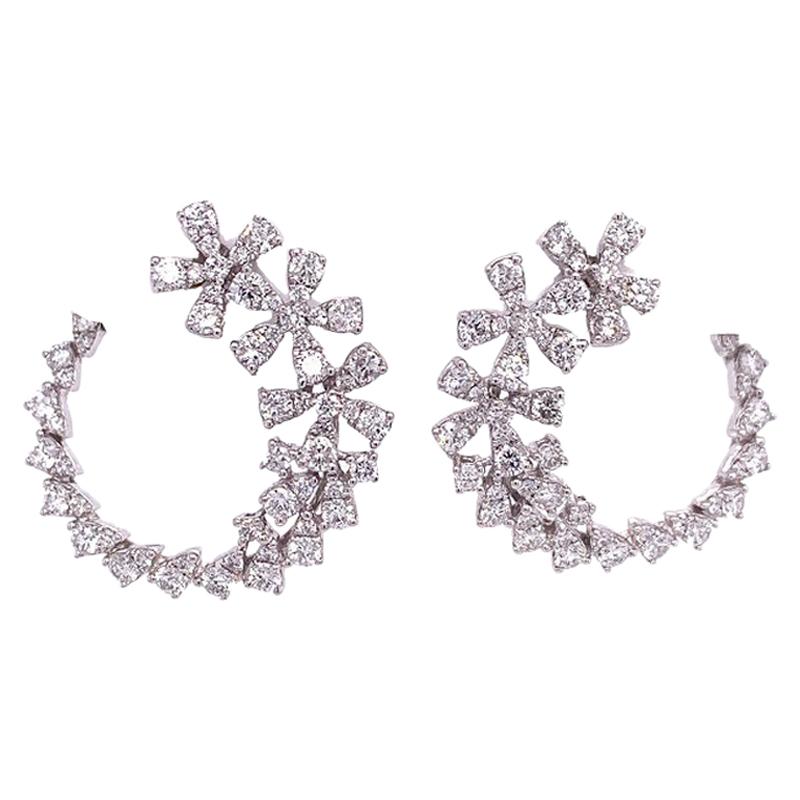 Ruchi New York Diamond C-Shape Earrings