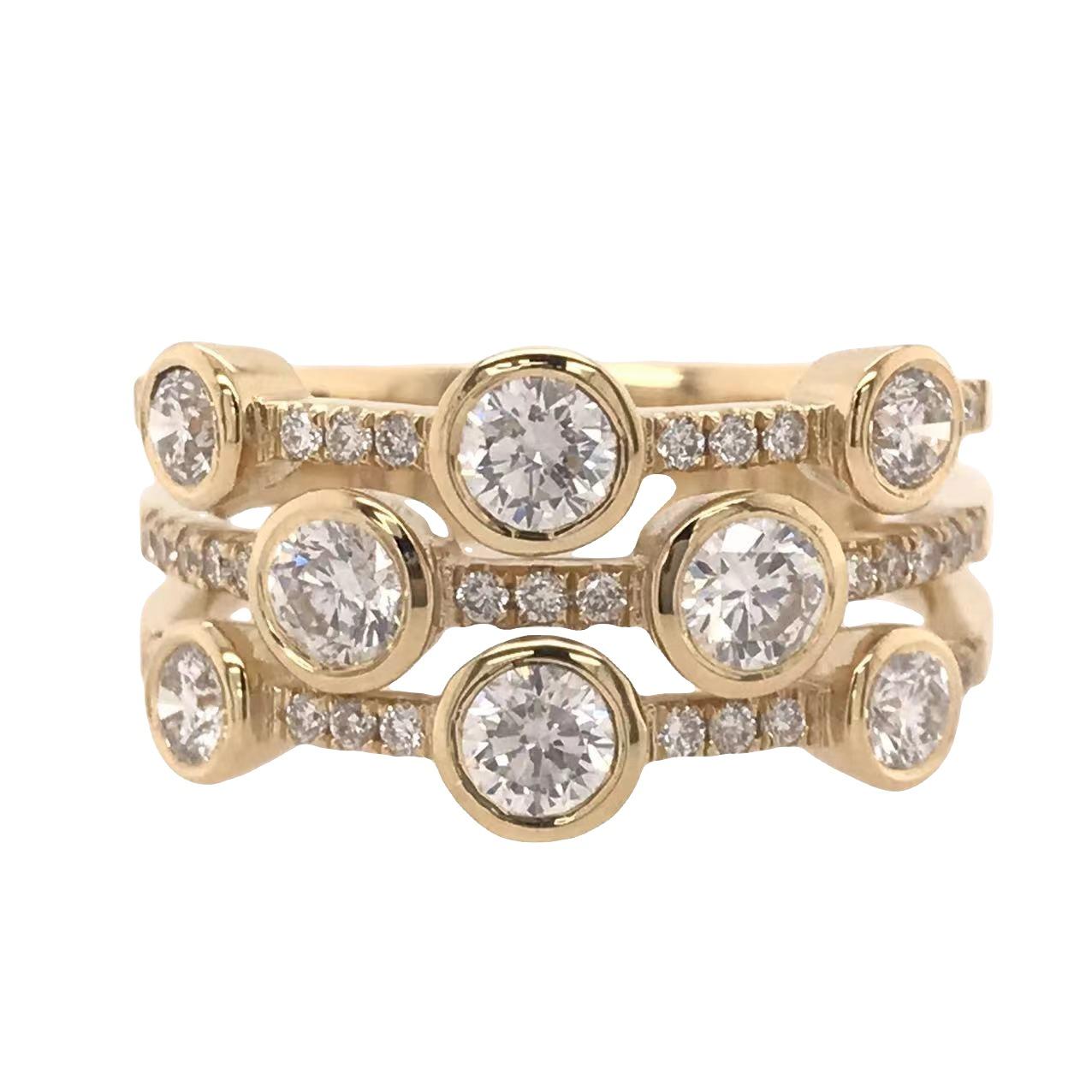 Round Cut Ruchi New York Diamond Cocktail Ring