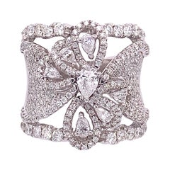 RUCHI Mixed-Shape Diamond White Gold Cocktail Ring