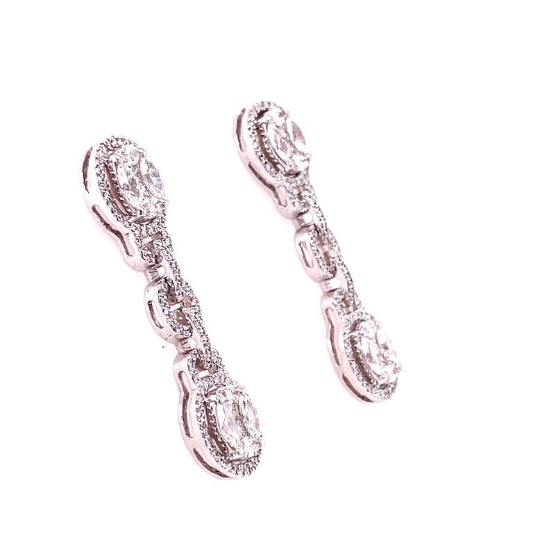Contemporary Ruchi New York Diamond Drop Earrings