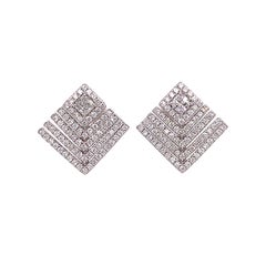 Ruchi New York 1.08ct Diamond Flexible Earrings in 18k White Gold