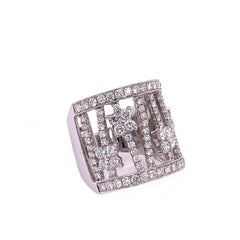 RUCHI Brilliant-Cut Diamond Floral Statement Cocktail Ring