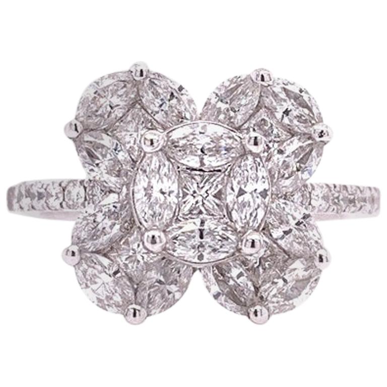 Ruchi New York Diamond Flower Ring
