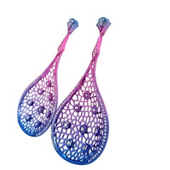 RUCHI Diamond Multi-Colored Rhodium Dangle Earring