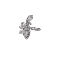 RUCHI Baguette and Brilliant-Cut Diamond White Gold Ring