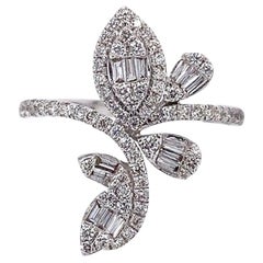 RUCHI Baguette and Brilliant-Cut Diamond White Gold Ring