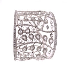 Ruchi New York 18K White Gold Rose-Cut Diamond Bangle Bracelet