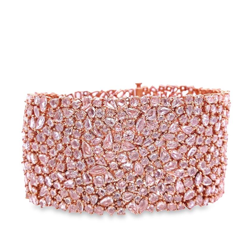 Contemporary Ruchi New York Diamond Rose-Cut Bracelet For Sale