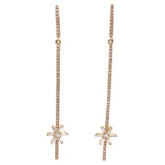 Ruchi New York Diamond Starburst Drop Earrings
