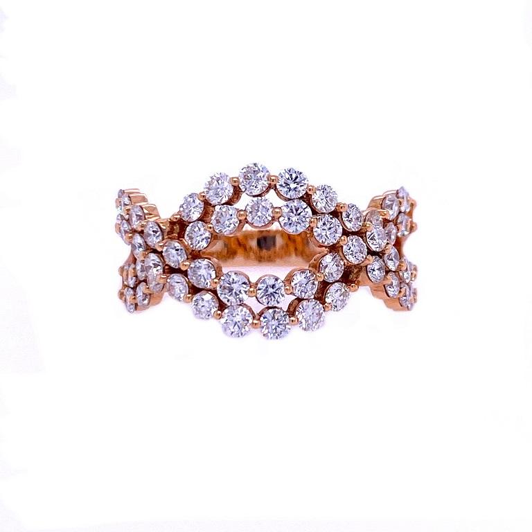 18K Rose Gold
Diamonds: 0.68ct total weight.
All diamonds are G-H/SI stones.