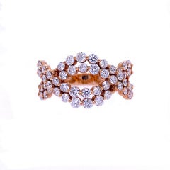 Ruchi New York 18K Rose Gold Diamond Twist Ring, 0.68ct, Hong Kong