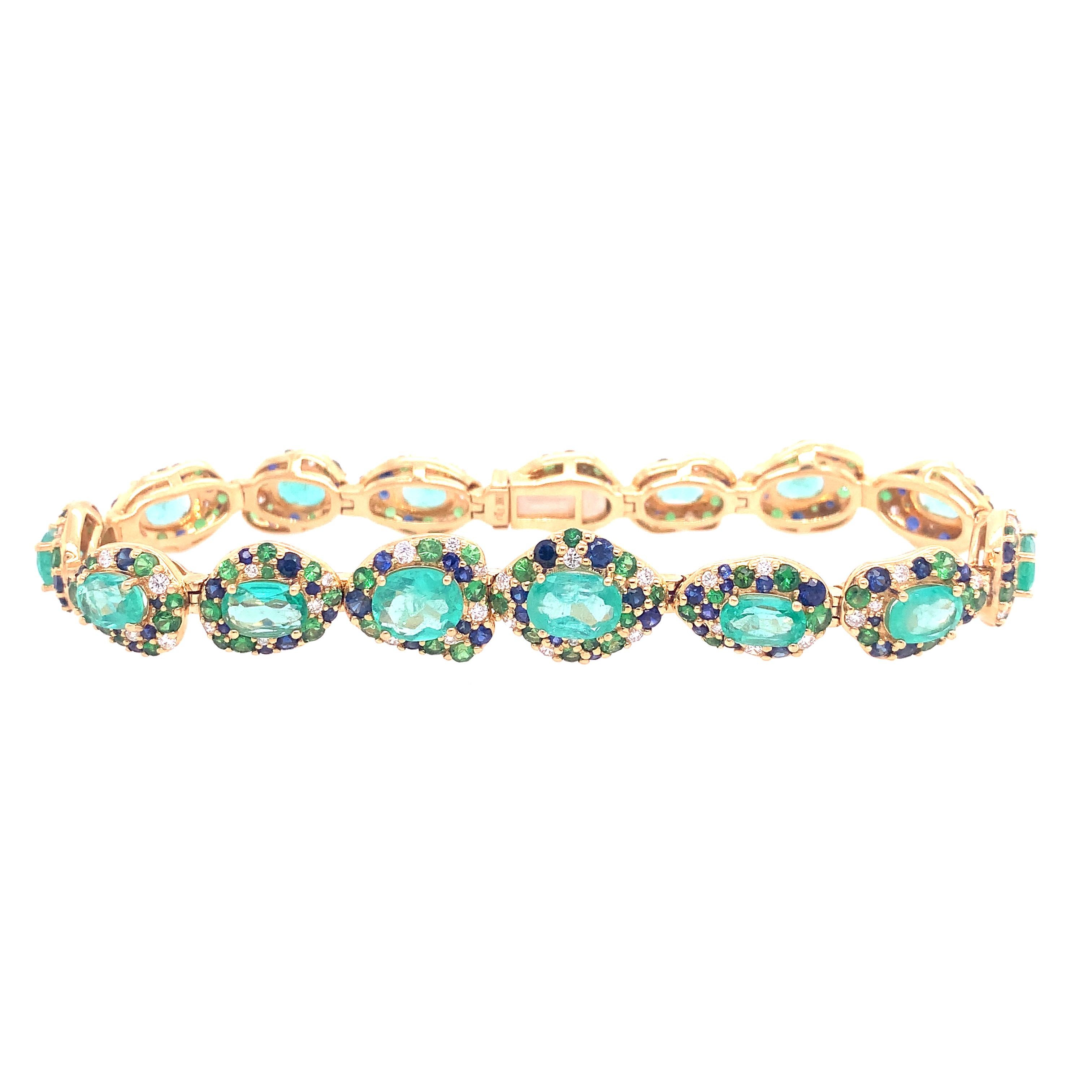 blue emerald bracelet