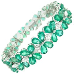 Ruchi New York Emerald and Diamond Bracelet