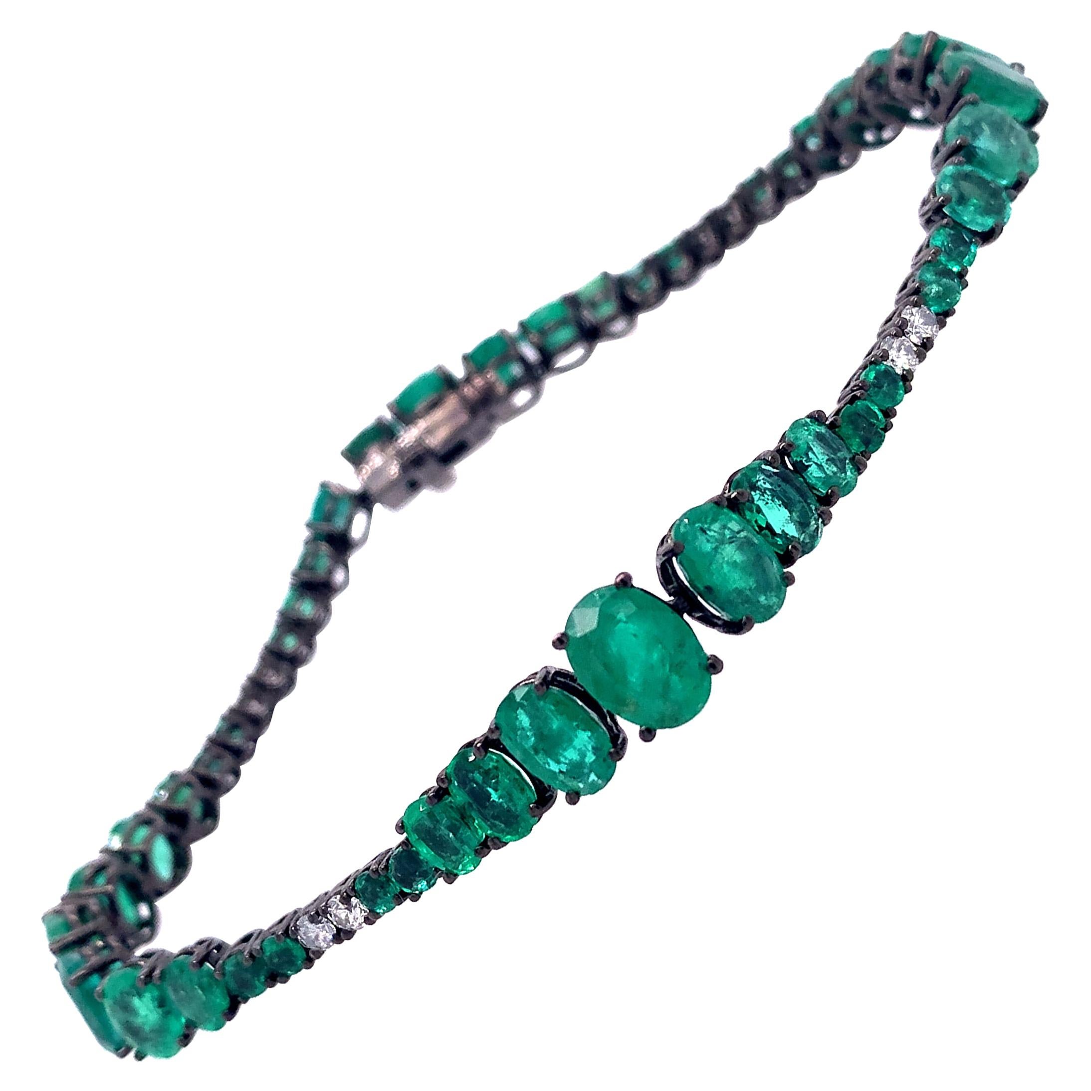 Ruchi New York Emerald and Diamond Bracelet