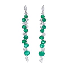 Ruchi New York Emerald and Diamond Dangle Earrings