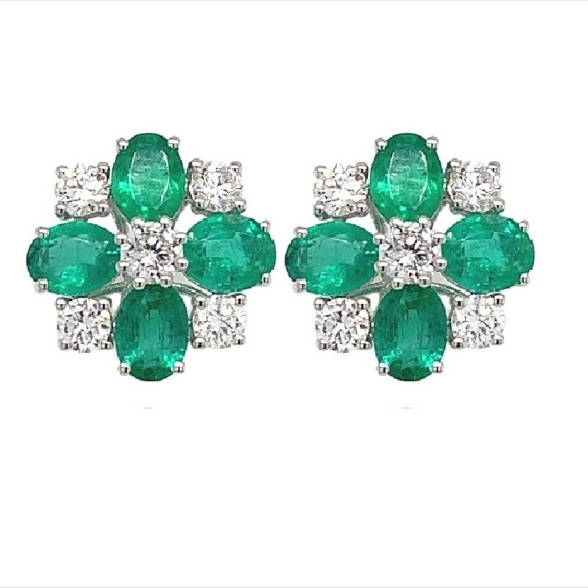 Women's Ruchi New York Emerald and Diamond Earrings