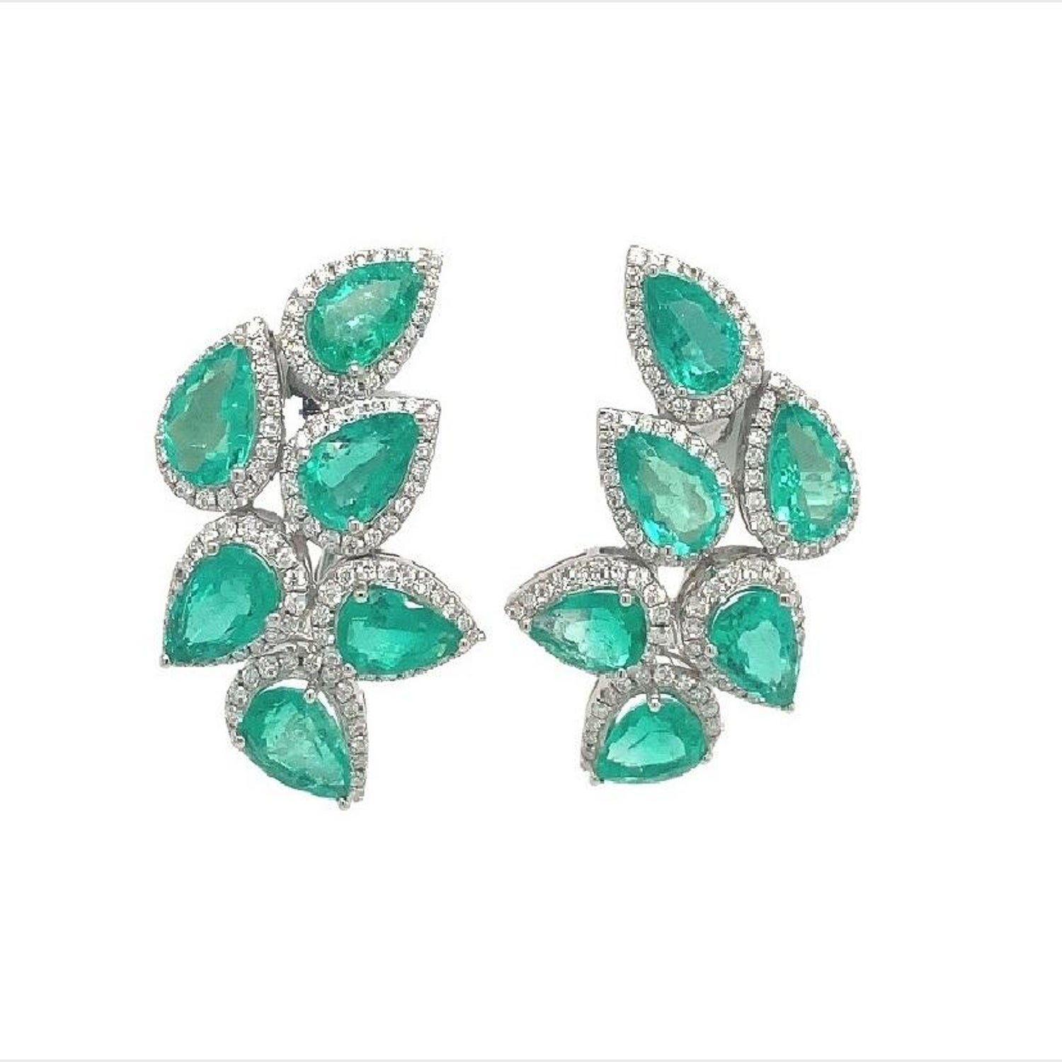 Ruchi New York Emerald and Diamond Earrings For Sale at 1stDibs
