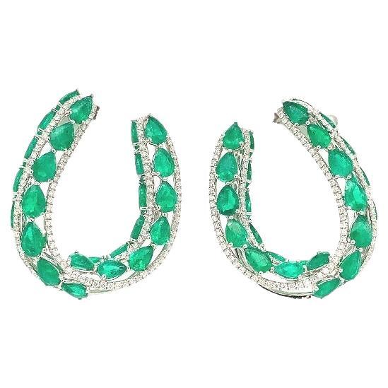 Ruchi New York Emerald and Diamond Earrings