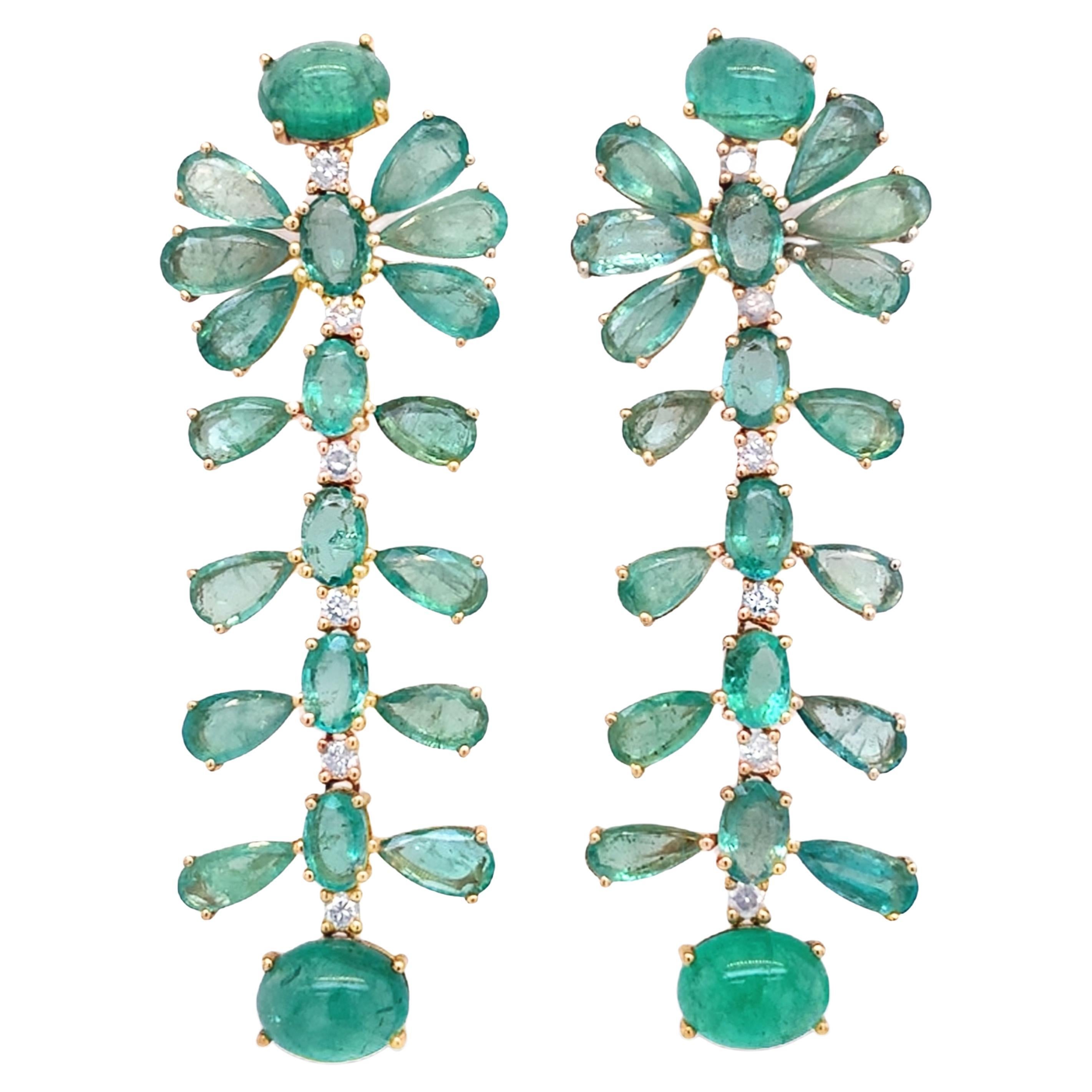 Ruchi New York Emerald and Diamond Earrings