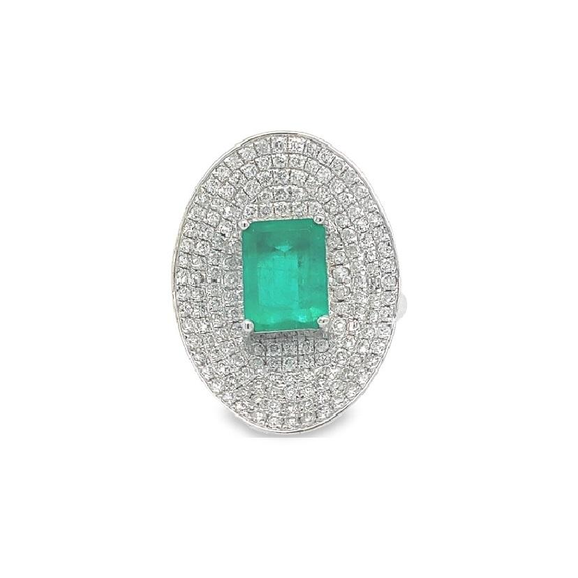 18K White Gold
Emerald- 1.91 Cts
Diamond- 1.67 Cts
All Diamonds are G-H/SI
