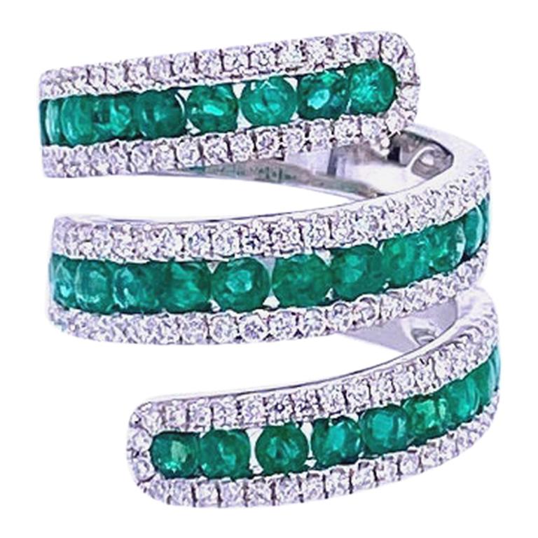 Ruchi New York Emerald and Diamond Statement Ring