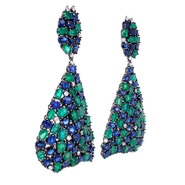 blue chandelier earrings