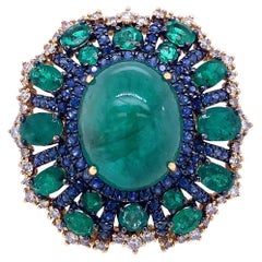 Ruchi New York Emerald, Sapphire and Diamond Ring