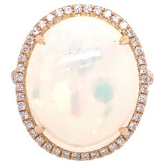 Ruchi New York Ethiopian Opal and Diamond Cocktail Ring