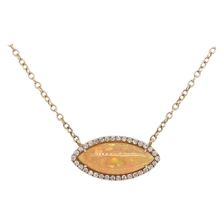 Ruchi New York Ethiopian Opal and Diamond Necklace