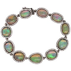 Ruchi New York Ethiopian Opal and Diamond Pavé Bracelet