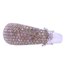 RUCHI Fancy Diamond Pavé White Gold Bangle