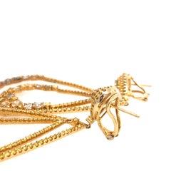 RUCHI Multi-Colored Fancy Diamond Yellow Gold Chandelier Earrings