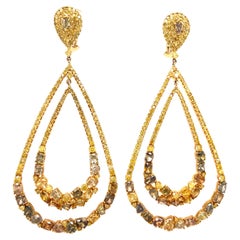 Ruchi New York Fancy Diamond Chandelier Earrings