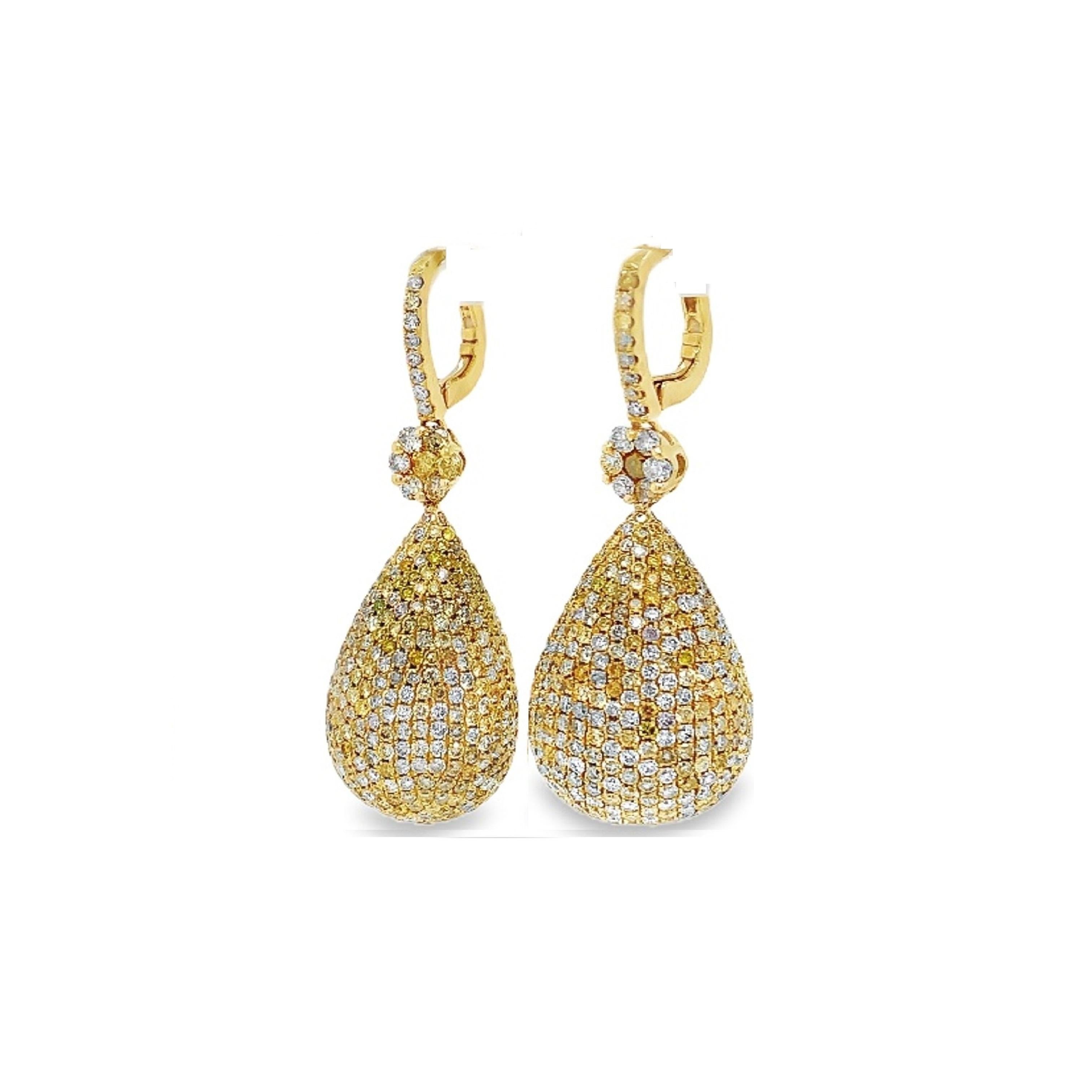 Mixed Cut Ruchi New York Fancy Diamond Earrings For Sale