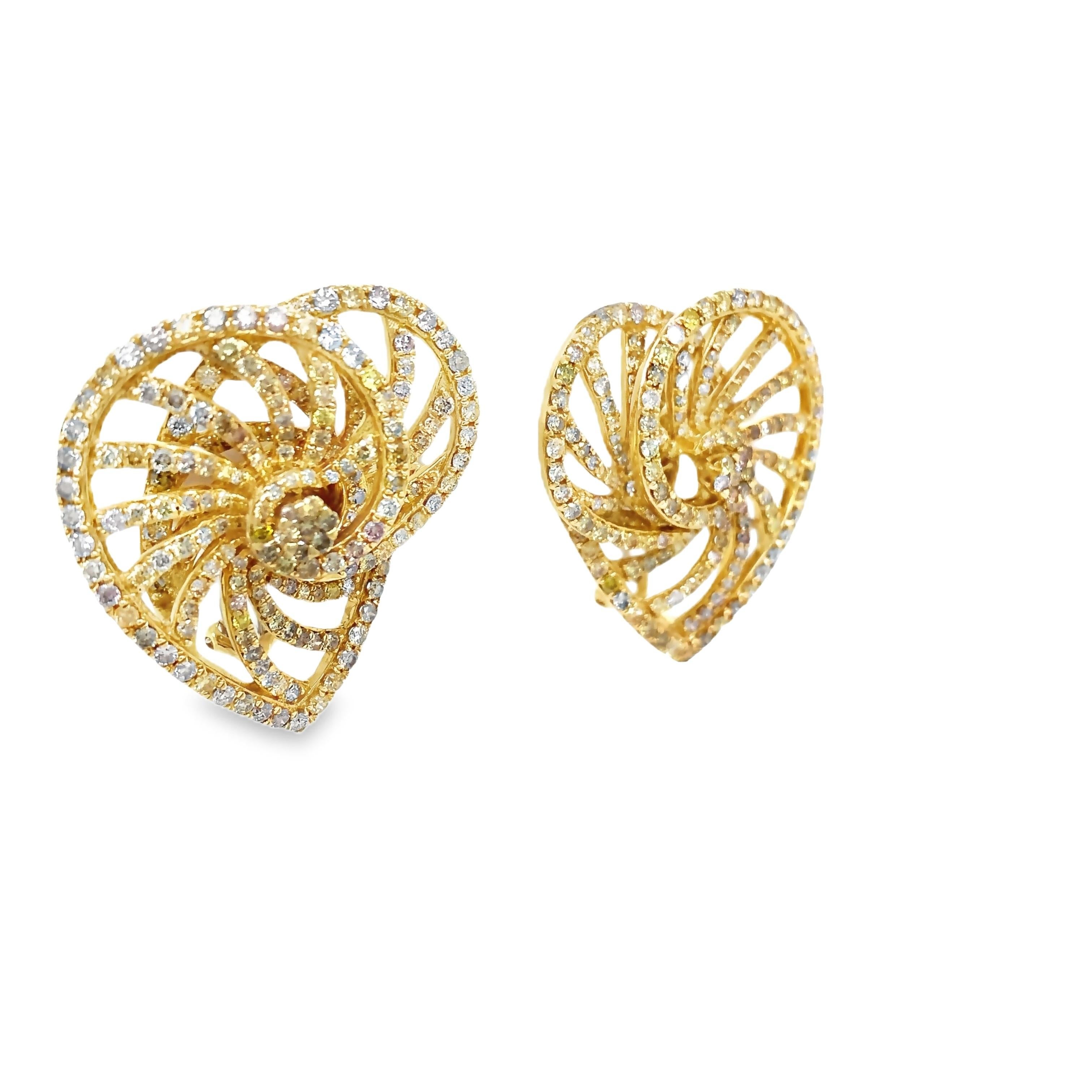 Women's Ruchi New York Fancy Diamond Earrings For Sale
